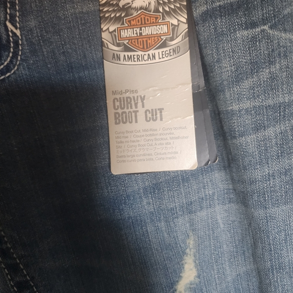 Harley Davidson jeans size 14 mid-rise curvey boot cut - Picture 3 of 8